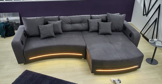 LAREDO Sarokkanapé | LED + Hangfal