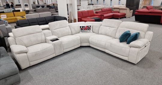 MIMBA BIG LUXUS sarokkanapé | 3db motoros Tv relax üléssel