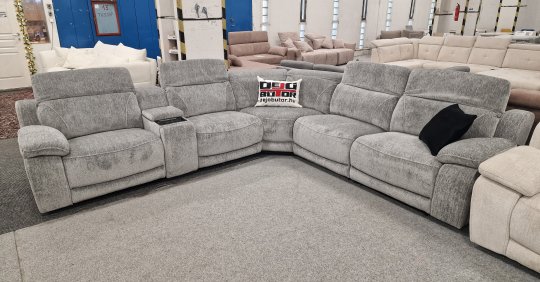 MIMBA BIG LUXUS sarokkanapé | 3db motoros Tv relax üléssel
