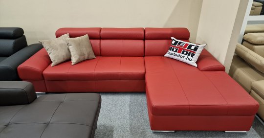 BROADWAY TŰZPIROS sarokkanapé | VALÓDI BŐR