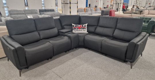 WANDA sarokkanapé FEKETE | 3db motoros TV relax!!